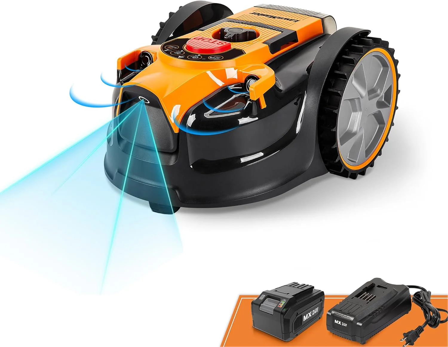 LawnMaster VBRM16 OcuMow? robotmaaier geschikt voor gazons tot 100 m2 - zelfrijdende grasmaaierrobot met MX 24V 4.0Ah lithium-ionaccu, snoerloos