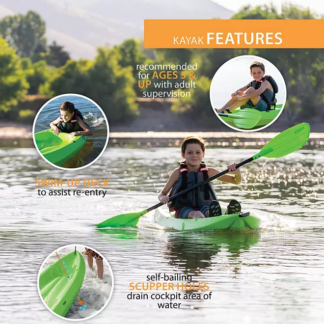 2025 Lifetime Wave Kayak Juvenil 6' con Remo Incluido
