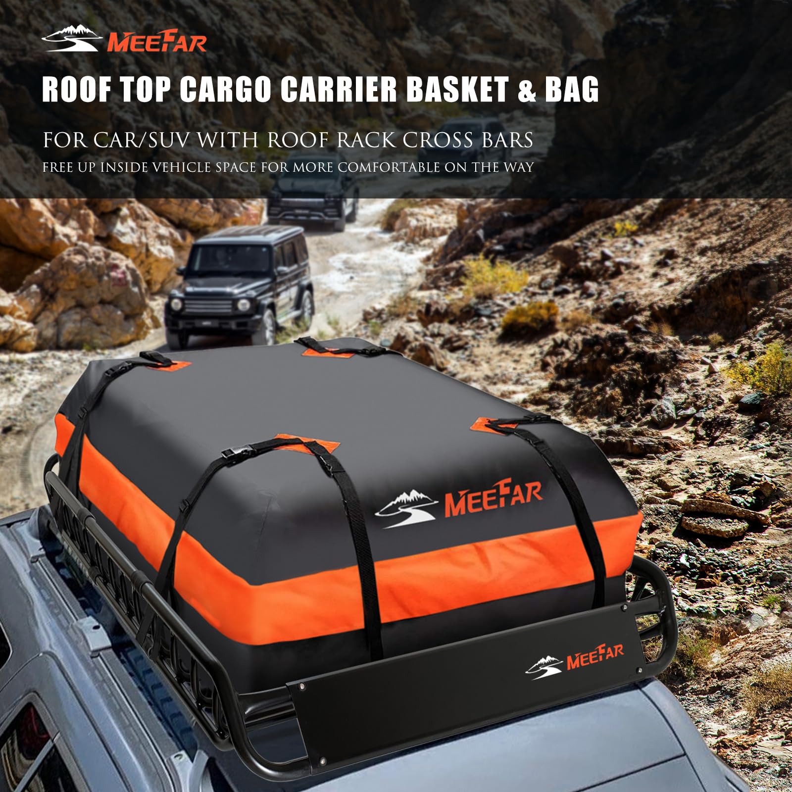 MeeFar Roof Rack Carrier Basket Universal Rooftop