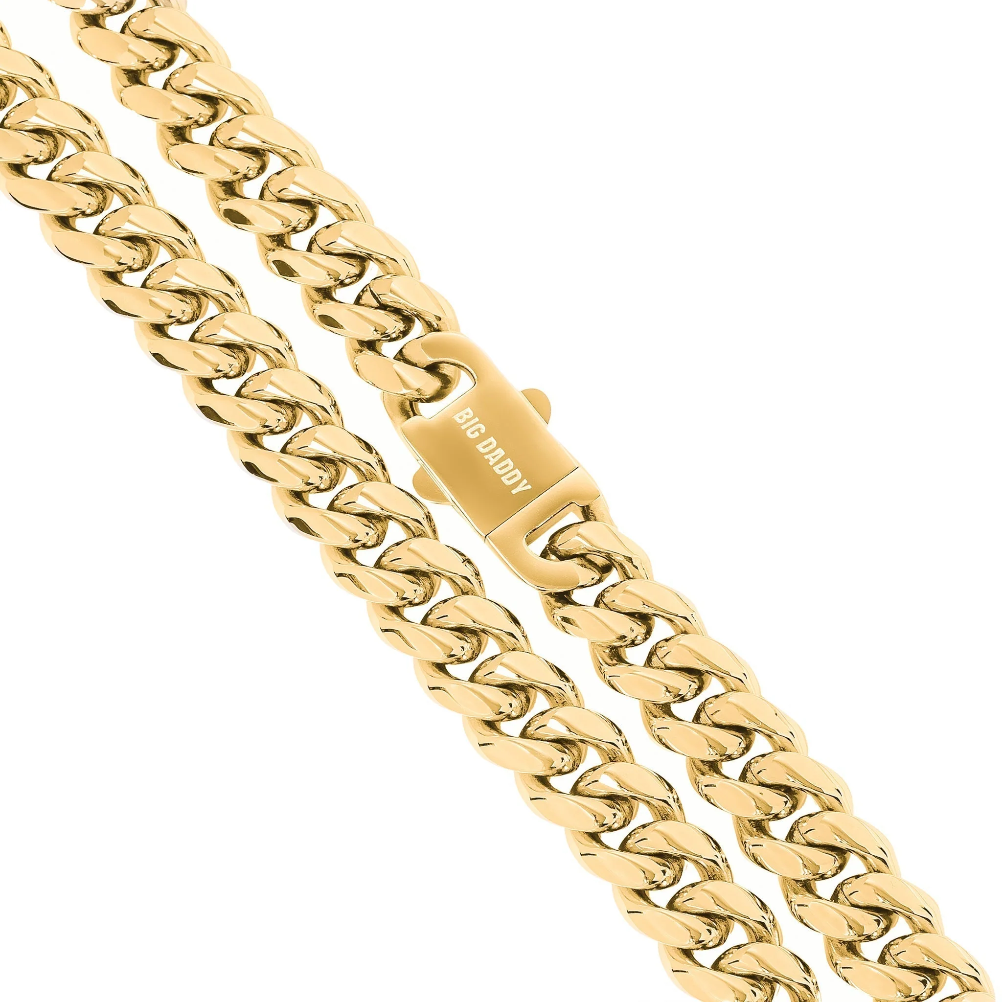 Big Daddy 12MM Cuban Link 18K Gold Chain 18 Inch (Defect)