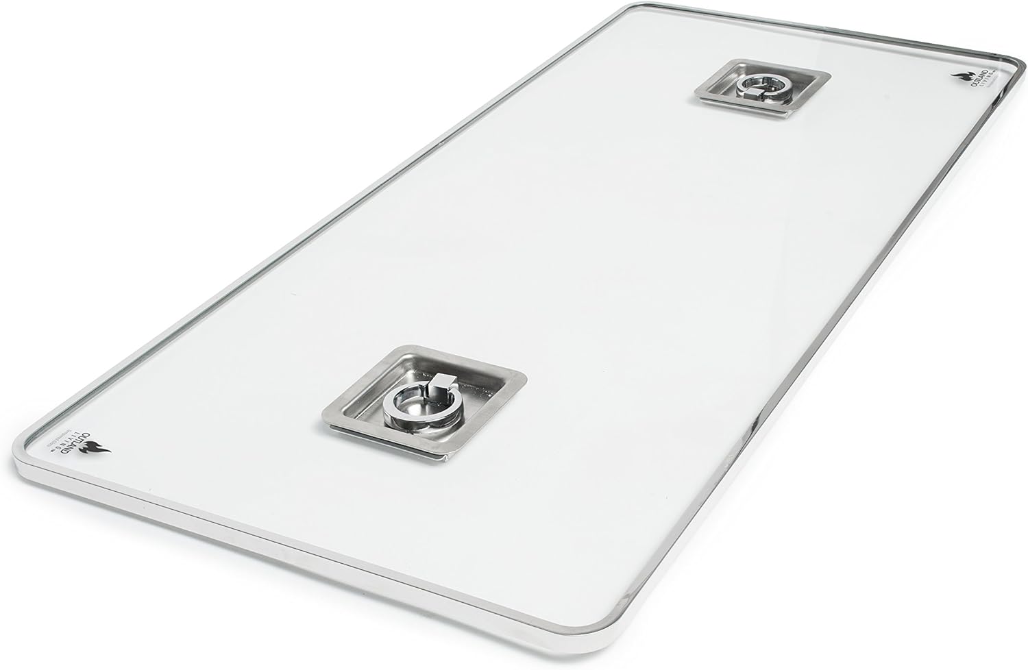 Outland Fire Table Tempered Glass Lid Insert for Series 401/403 Outdoor Propane Fire Pit Tables, Rectangular 29-Inch x 13-Inch x 5/16-Inch �C Includes Bracket Set for Horizontal Interior Slide Storage