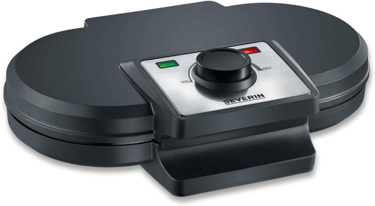 Severin WA 2106 Våffeljärn, 1200 W, Svart