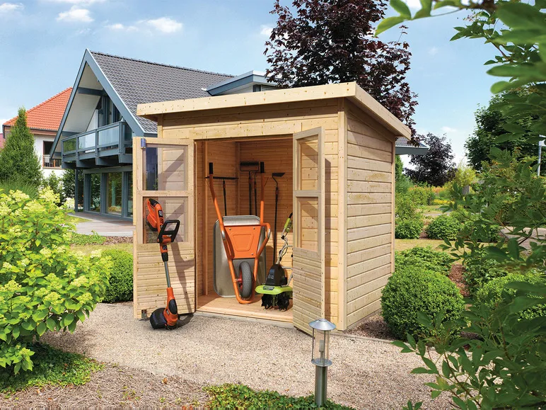 14 mm Gartenhaus »Pyrmont«, aus Holz, naturbelassen