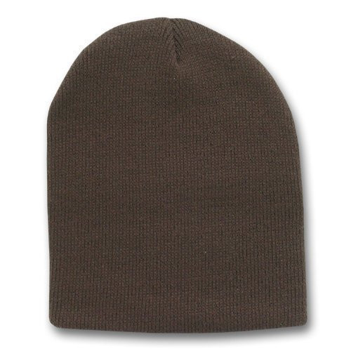 Short Beanie Hat Brown 5732