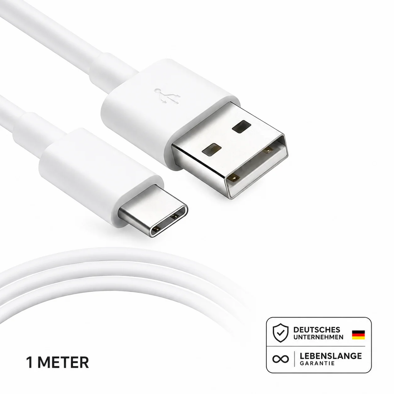 USB-C Schnellladekabel 1M/2M - USB-A zu USB-C oder Typ-C zu Typ-C