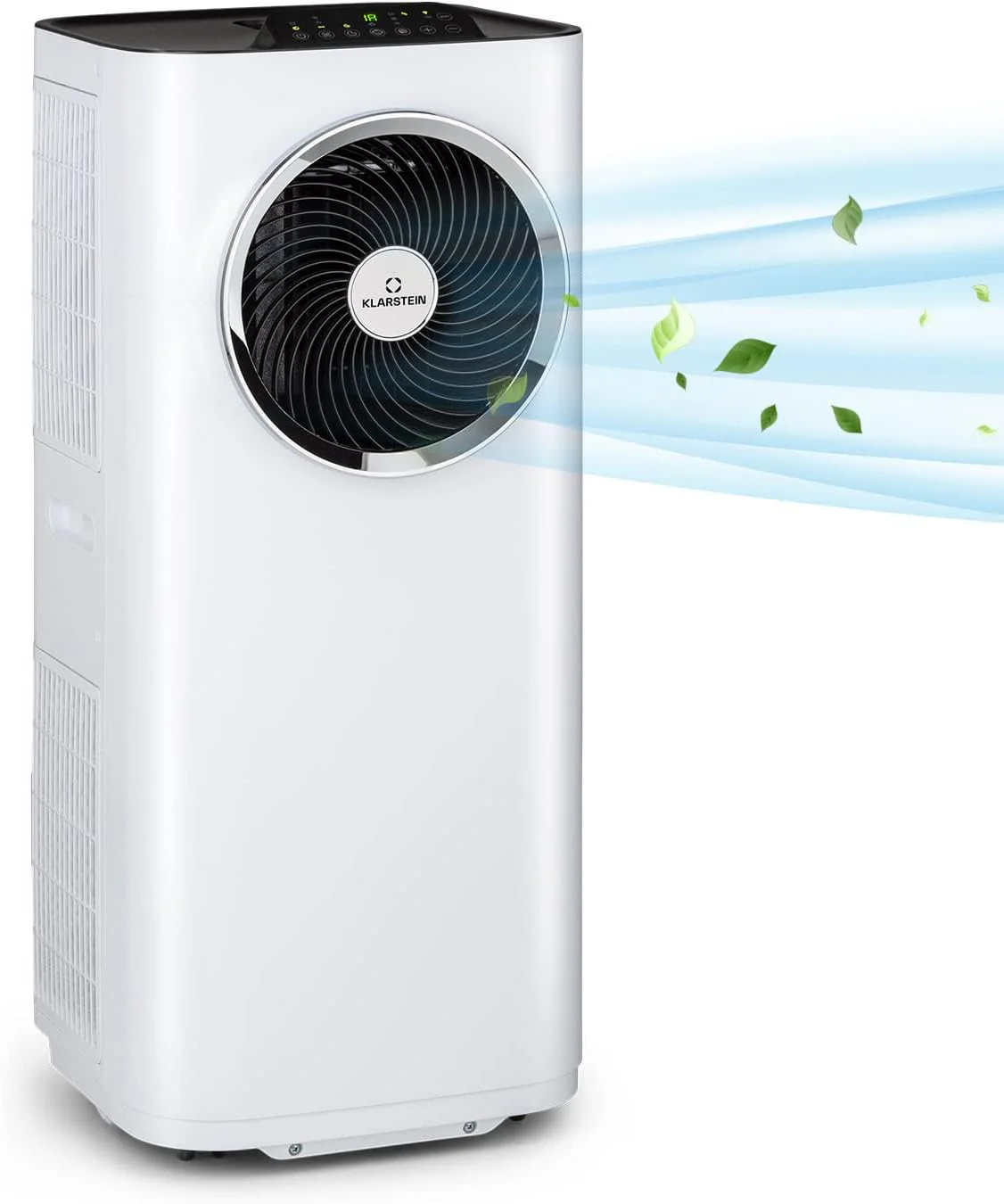 Klarstein Mobile Klimaanlage mit Abluftschlauch, 5-in-1 Klimagerät, Ventilator, Luftentfeuchter, Luftreiniger & Nachtmodus, App-Steuerung, Kleine & Portable, für Wohnung & Büro, 12000 BTU