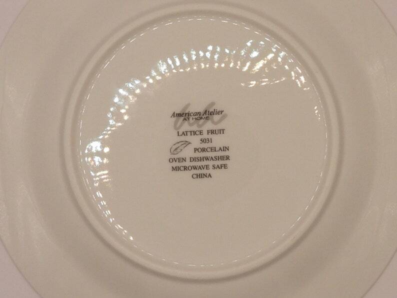 American Atelier ‘Lattice Fruit’ 4-Piece Plate Set, 8.125′′ Diameter