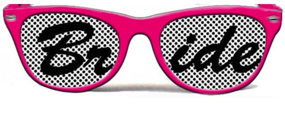 Bride Pinhole Glasses Mixed Colors  With Black Bride Text BP1000