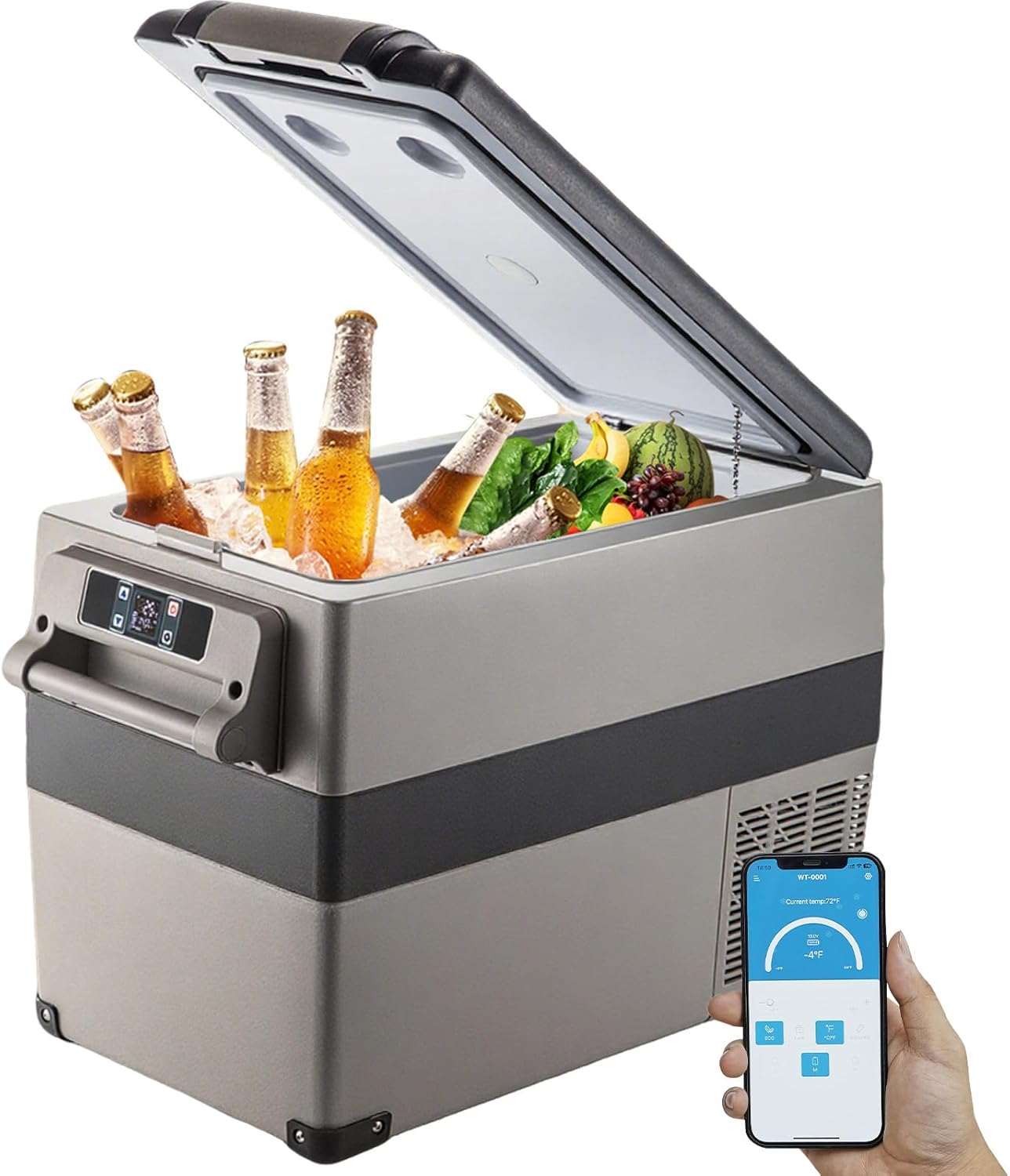 VEVOR Car Refrigerator 55 L Mini Freezer Box Cool Box Mini Fridge Car Mini Fridge -20 to 10 Degrees Centigrade for Camping Caravans Picnics Festivals