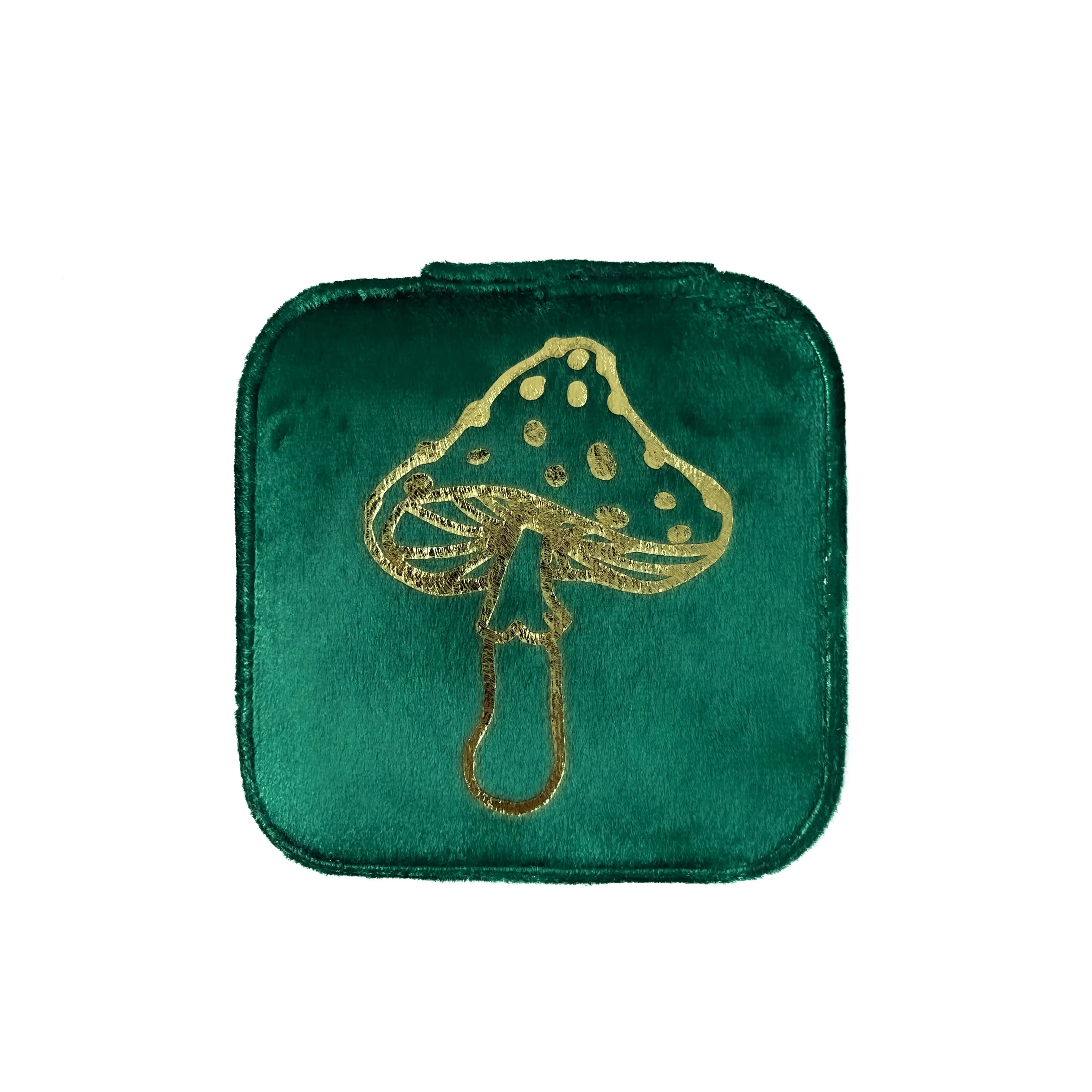 Green Witch Mushroom Travel Jewellery Box