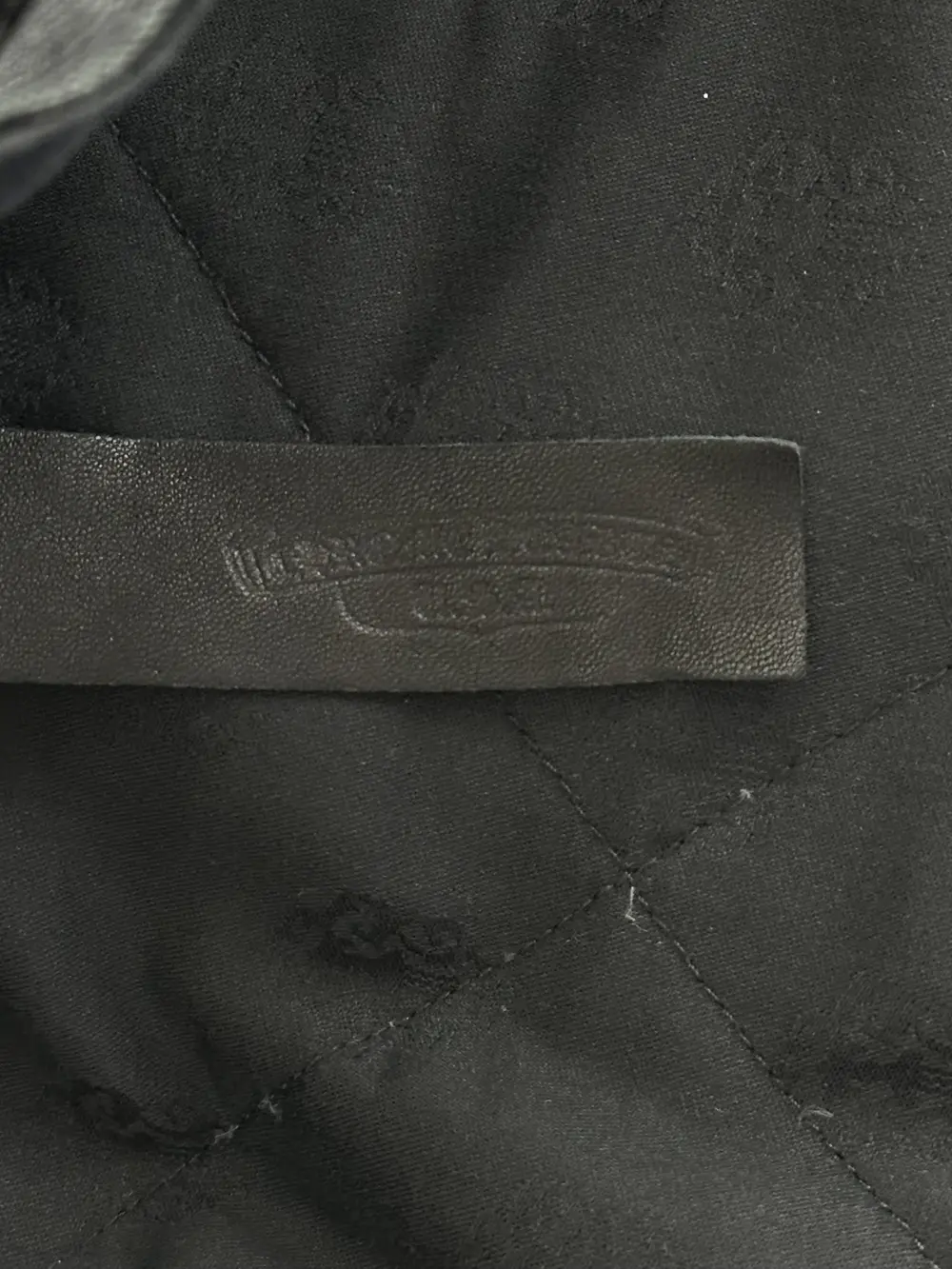 Quilted Horseshoe Logo Chrome Hearts Black Jacket
