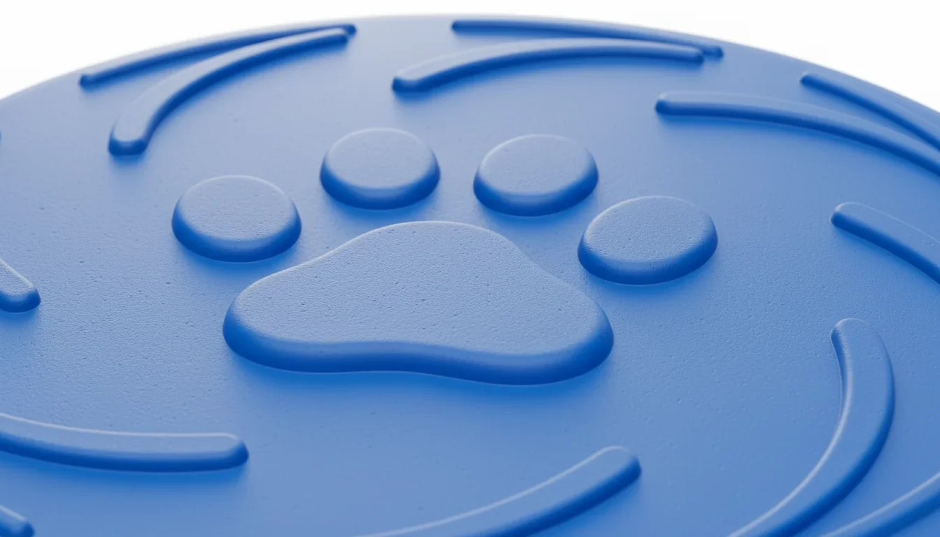 Soft Rubber Dog Frisbee, Durable Lightweight Flying Disc, Blue