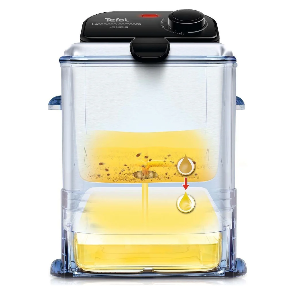 2025 Freidora Tefal Oleoclean Compact FR7016 en acero inoxidable