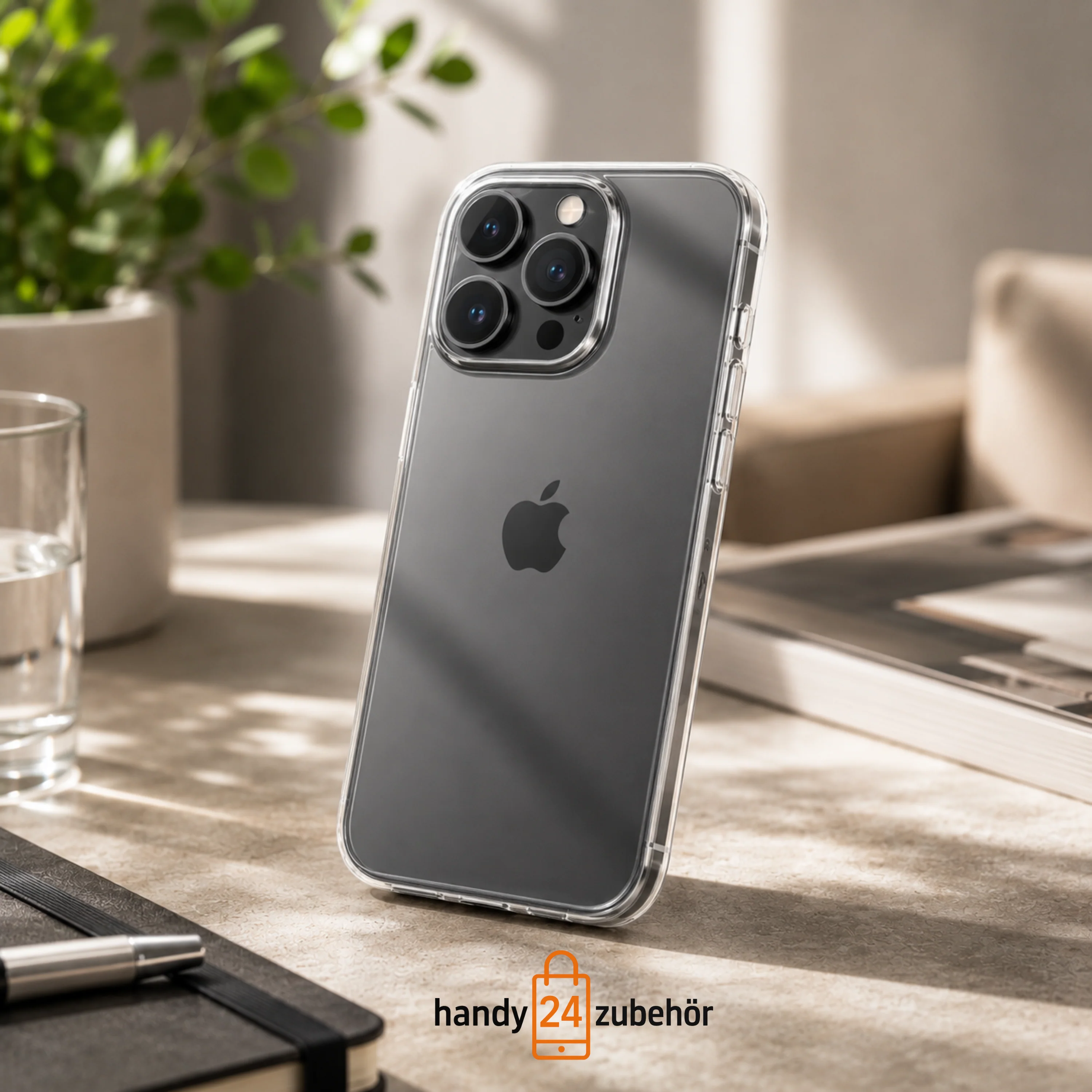 Transparente H��lle f��r iPhone mit Displayschutz