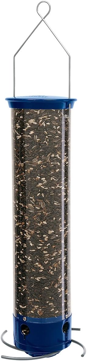 Droll Yankees 21964205201 787461785928 Squirrel Proof Bird Feeder, Yankee Whipper, 28-Inch, 4 P, Evening Blue
