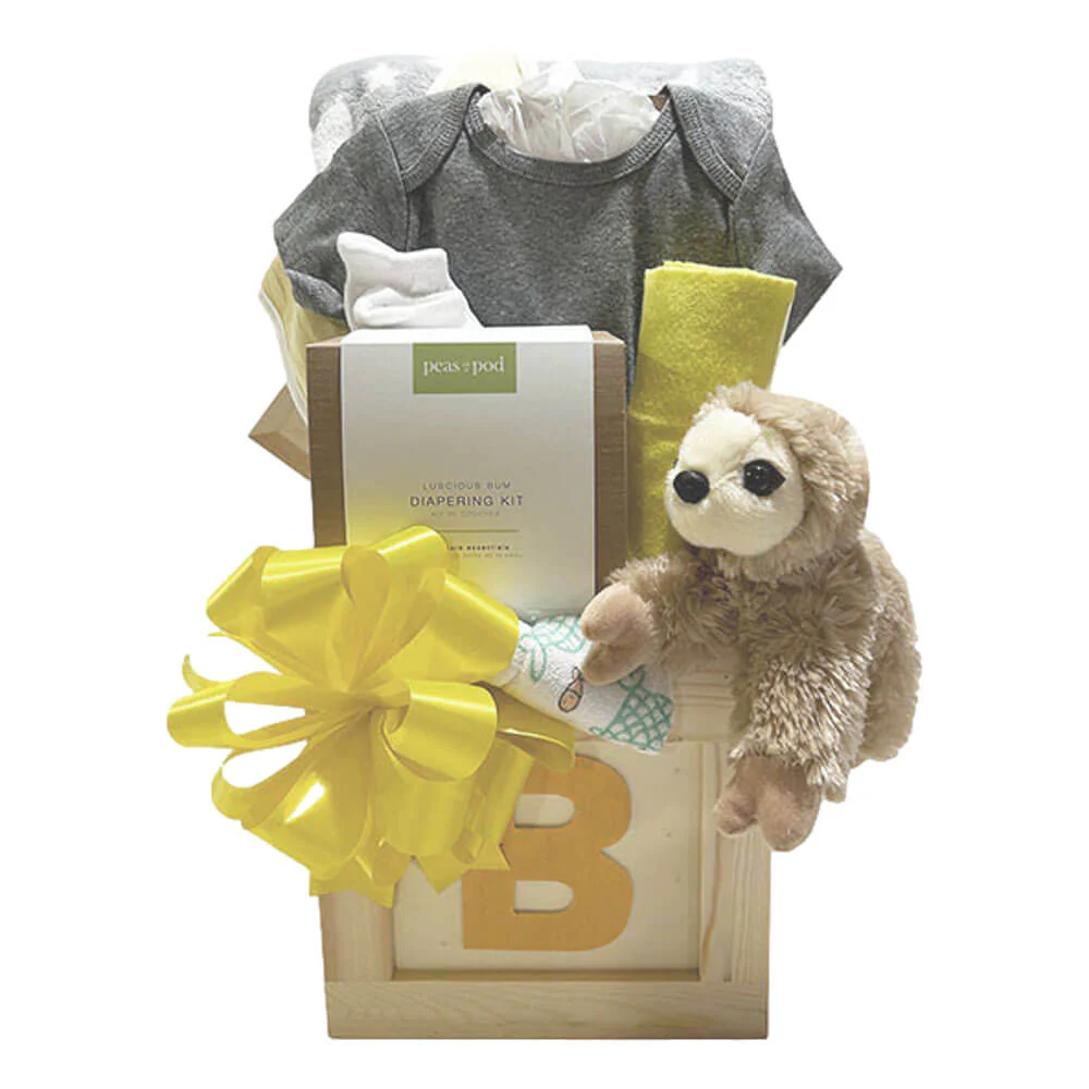 Hello Baby Neutral Gift Basket