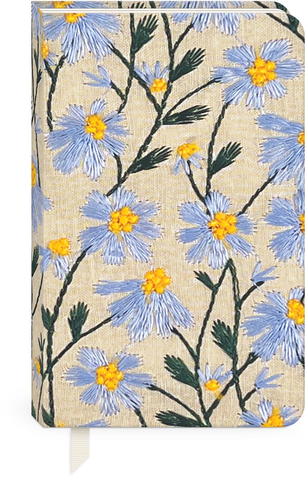 Embroidered Periwinkle Fabric Journal LADY JAYNE