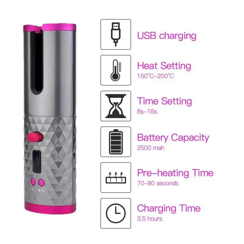 2025 Máquina Automática de Rizado de Cabello, Mejor Herramienta para Rizar el Cabello