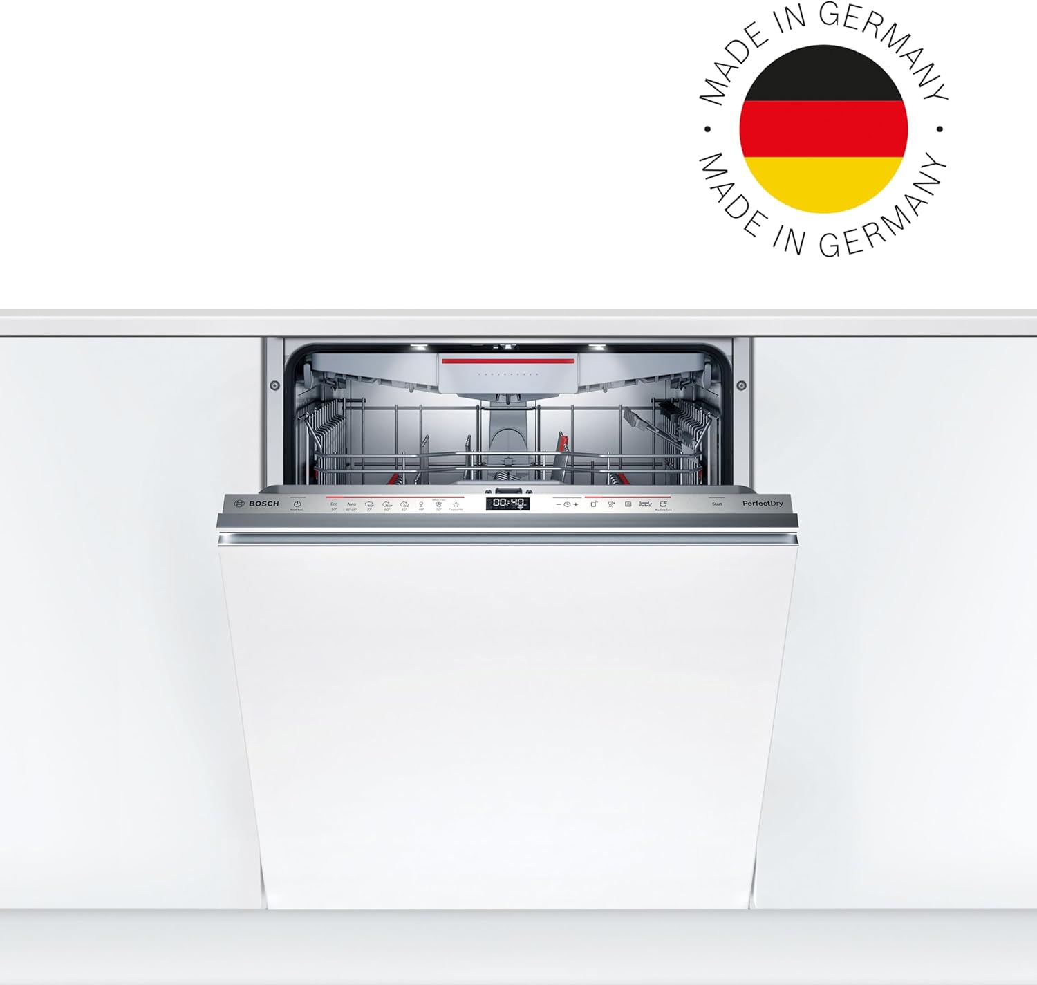 Bosch Hausgerte SMV6ZCX49E Serie 6 er Geschirrspüler Vollintegriert, Besteckschublade, Silence Programm besonders leise, PerfectDry mit Zeolith trocknet sogar Kunststoff