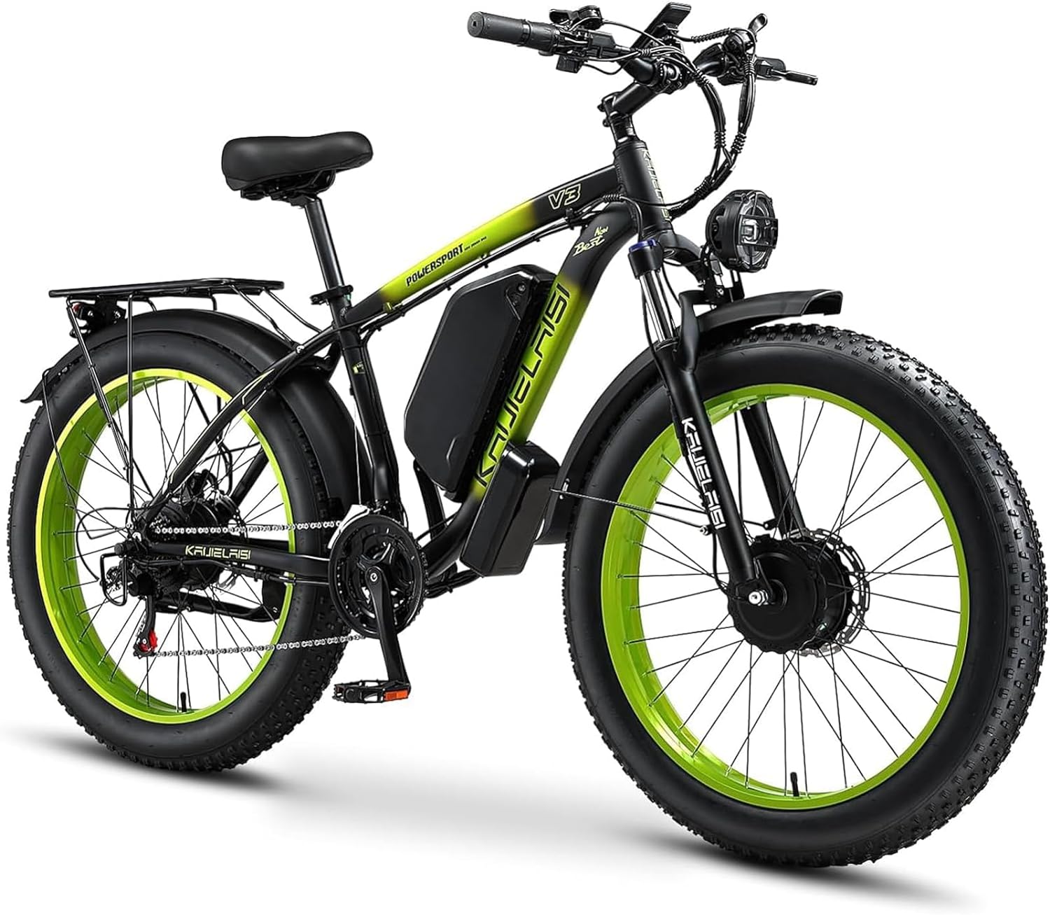 Electric Bike for Adult, 26 x 4.0 Fat Tire Ebike, 1000W/2000W Peak Electric Bicycle, 48V 13/17.5/23AH Waterproof Battery, Front Suspension Ebike, 27MPH-46MPH, Adjustable Seat, UL and GCC Certified