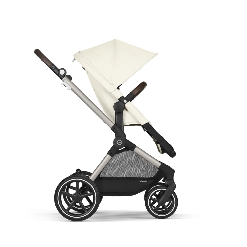 CYBEX Gold Kinderwagen EOS Lux 2-in-1, Reisesystem, Ab Geburt bis 22 kg (ca. 4 Jahre), Moon Black
