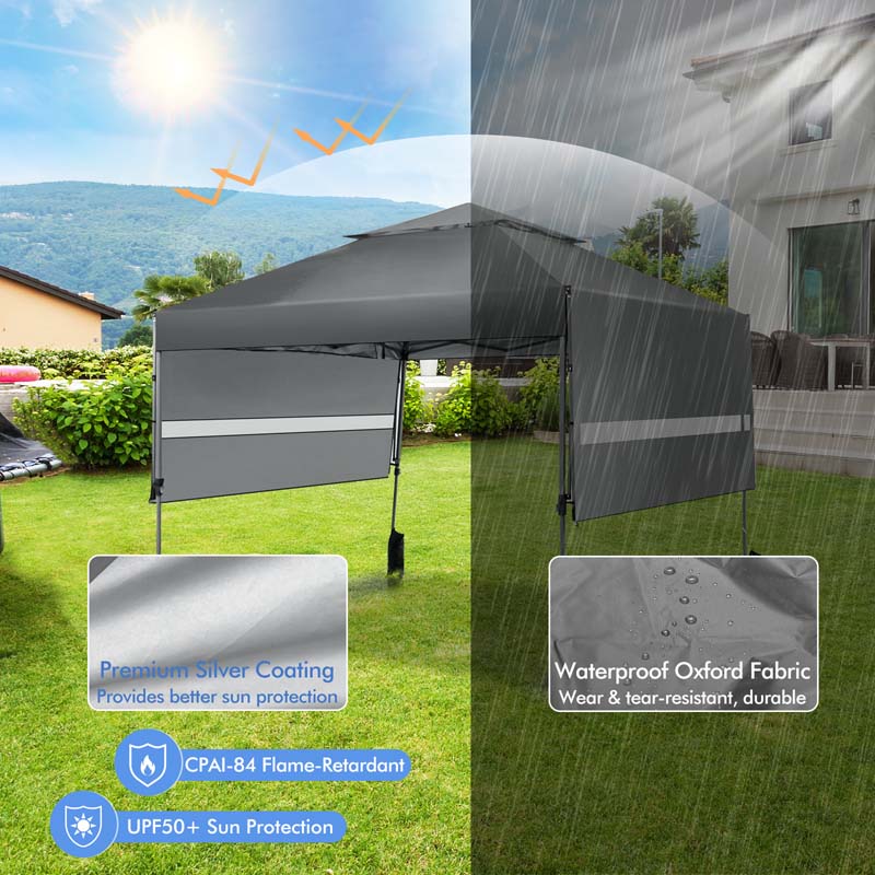Eletriclife 10 x 17.6 Feet Outdoor Instant Pop-up Canopy Tent with Dual Half Awnings