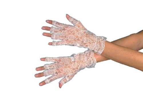 Wedding Bridesmaids Sexy Fingerless Lace Gloves |  White  WS5055D