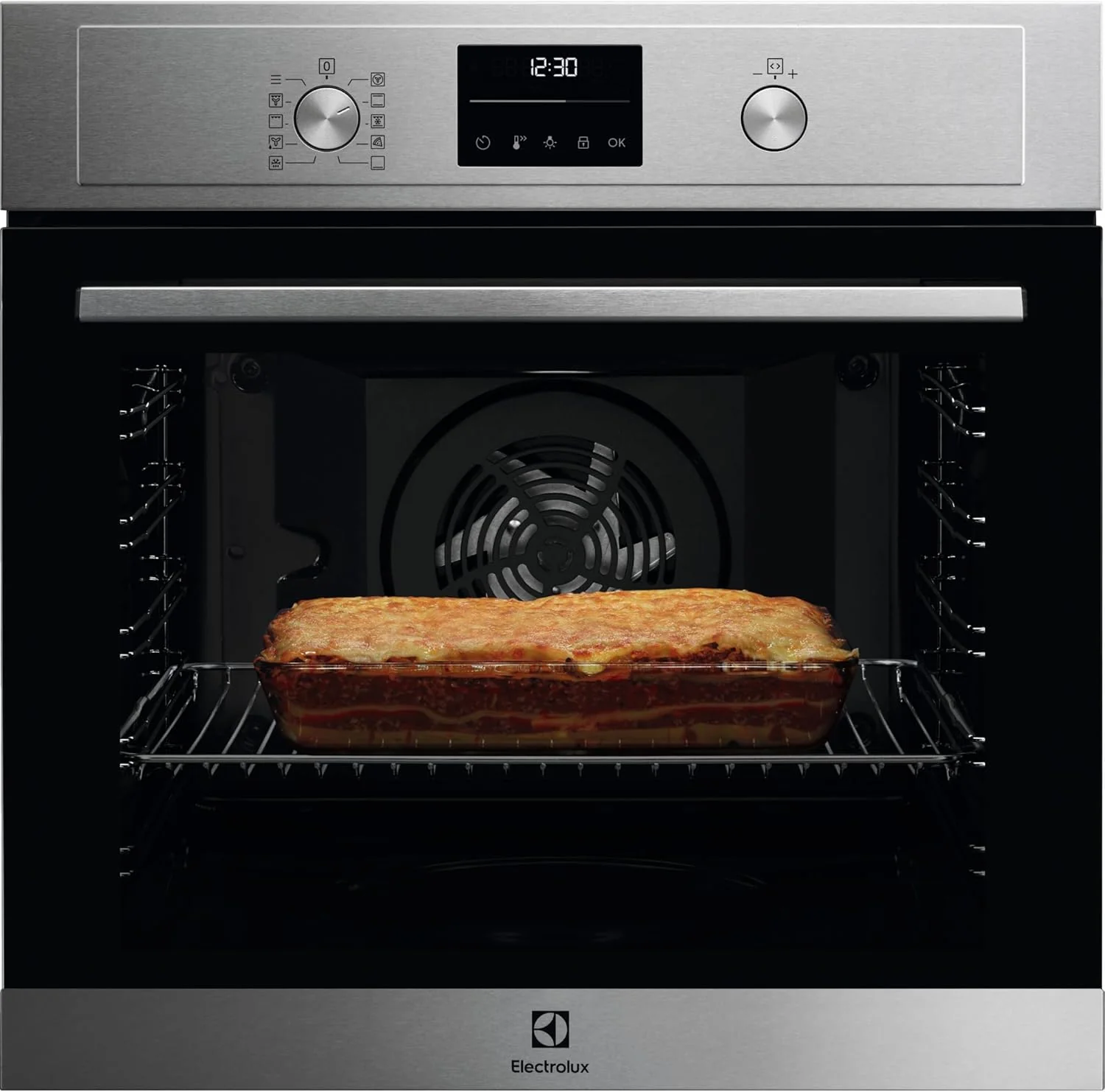 Electrolux Multifunction Oven EOF6P54TX, 72 L, Grill Function, 1000W, SurroundCook Technology, Pyrolytic Cleaning, LED Display, Retractable Controls, Telescopic Rails, Inox, Made in DE