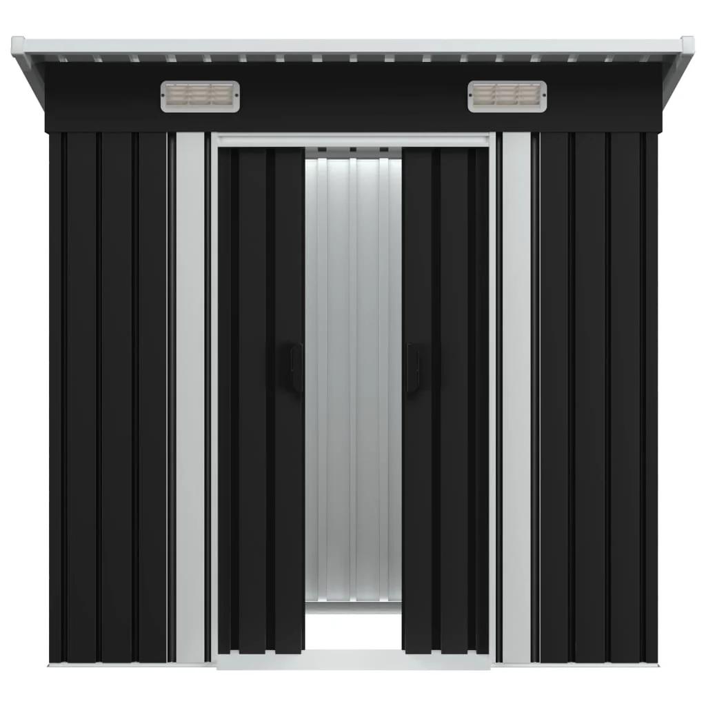 2025 Cobertizo para jardín de acero gris antracita v6684