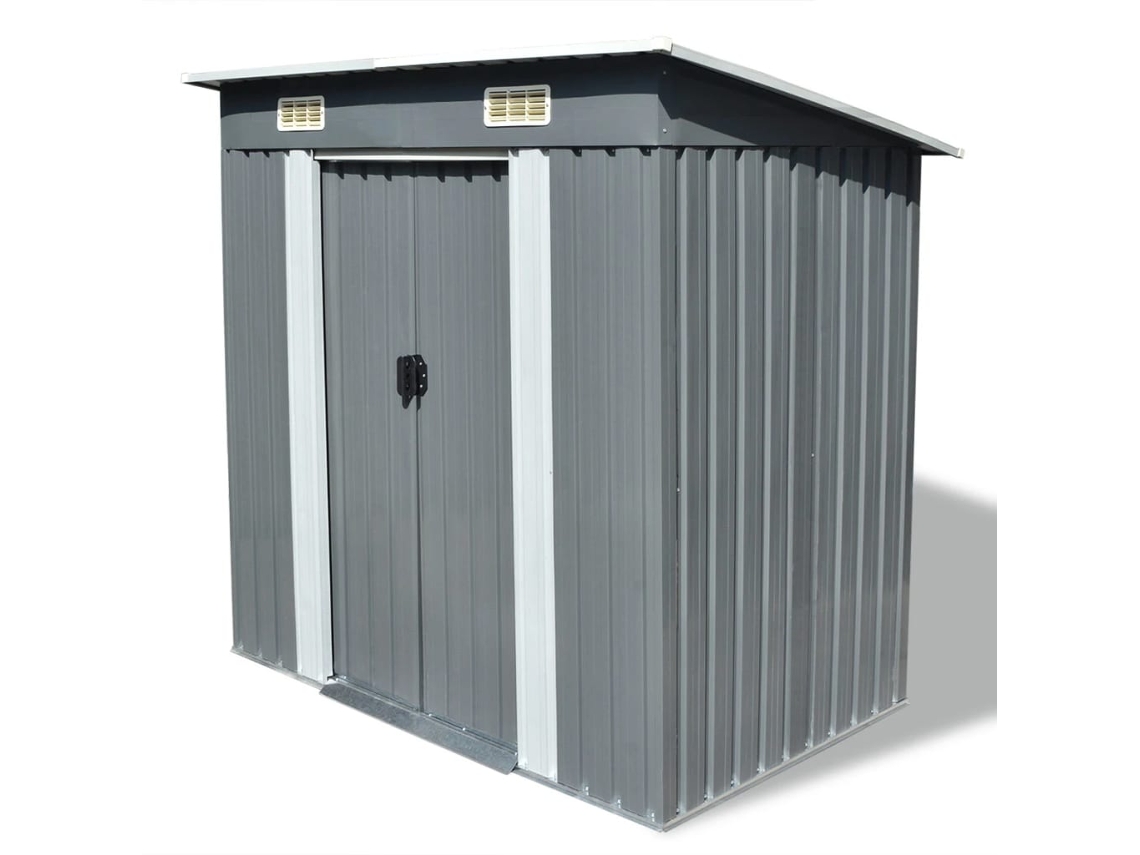 Abrigo de Metal MAISON EXCLUSIVE Cinzento (80x159 cm)