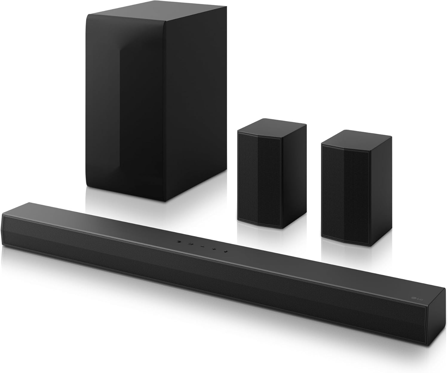 LG S60TR - Barra de Sonido Inteligente, 440W, 5.1 Canales, Sonido Envolvente Dolby Digital y DTS, Amplia Conectividad, HDMI, Bluetooth, USB, Entrada Óptica, Negro