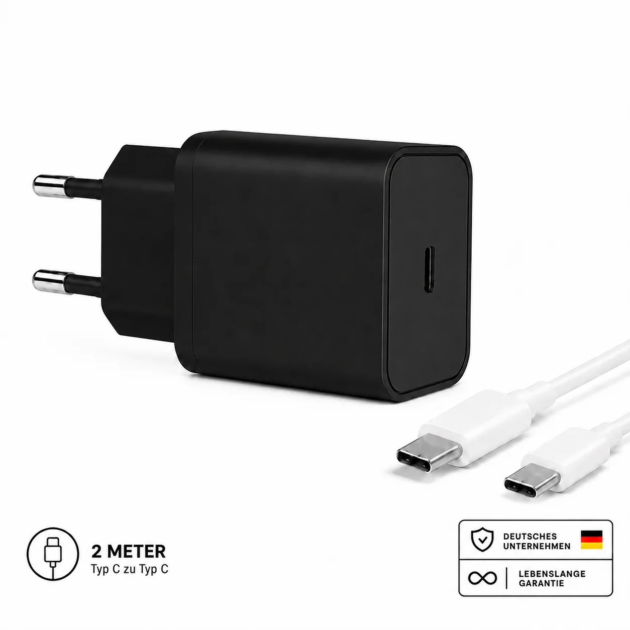 45W USB-C Schnellladegerät mit Kabel �?Netzteil, Ladegerät & Ladeadapter für iPhone, Samsung, Xiaomi & Huawei