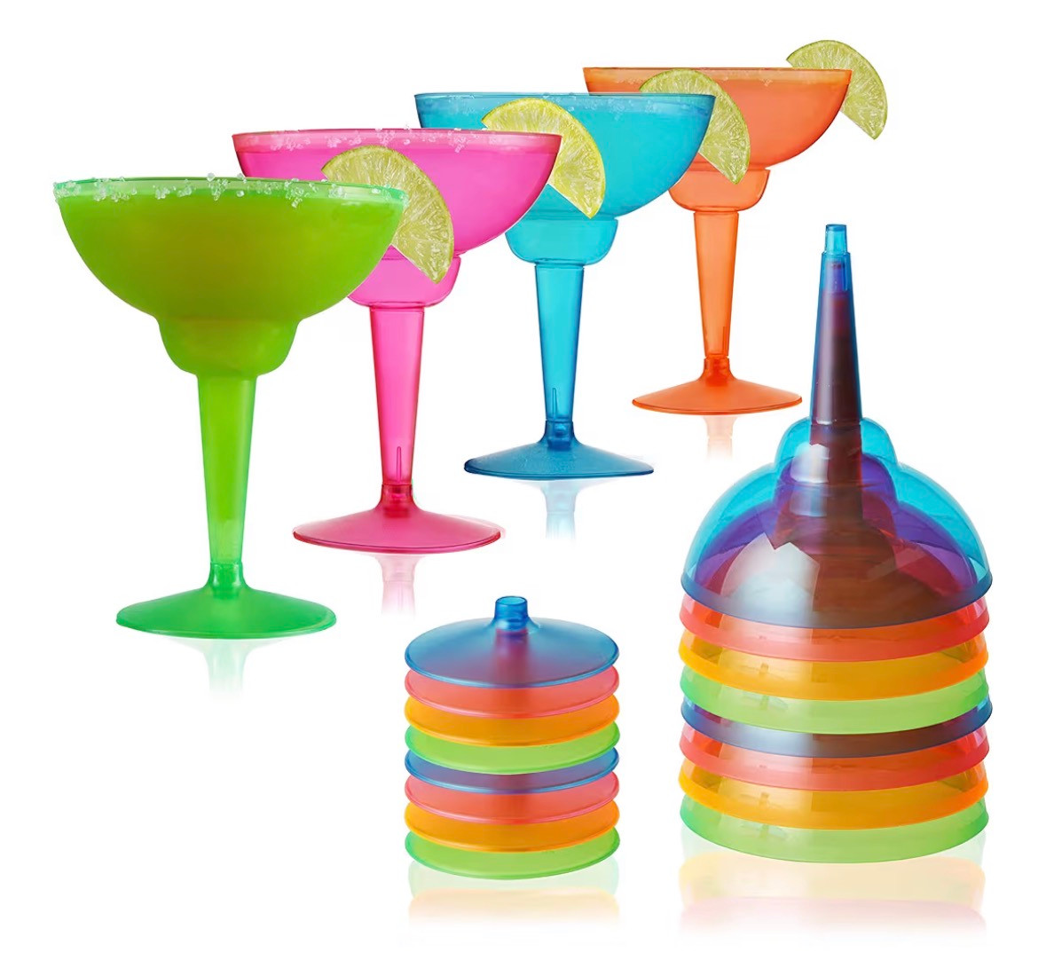 Plastic Margarita Glasses Bulk | Imprintable Margarita Glasses | Mixed  3836
