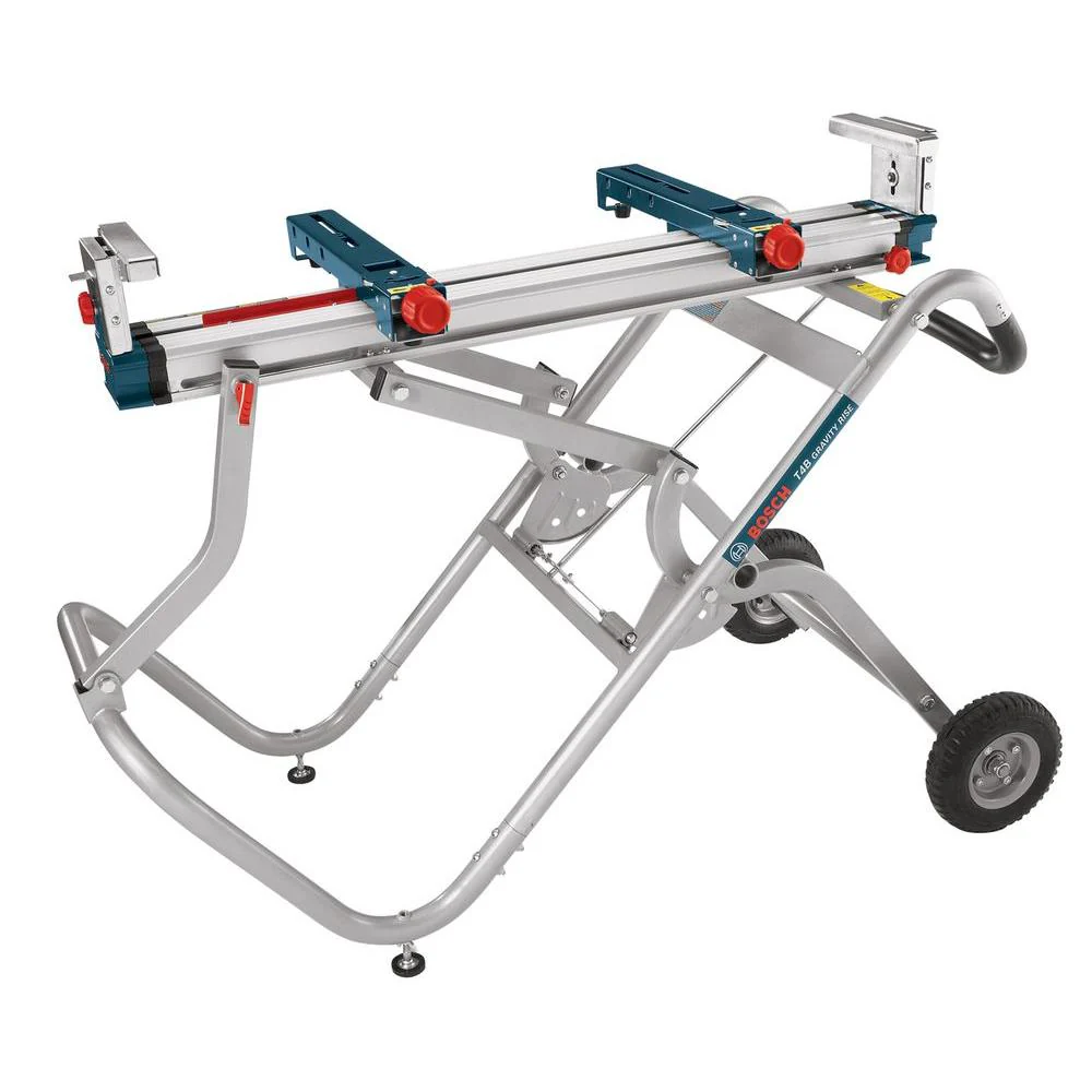 2026 Nuevo soporte portátil plegable Bosch Gravity-Rise para ingletadora con ruedas