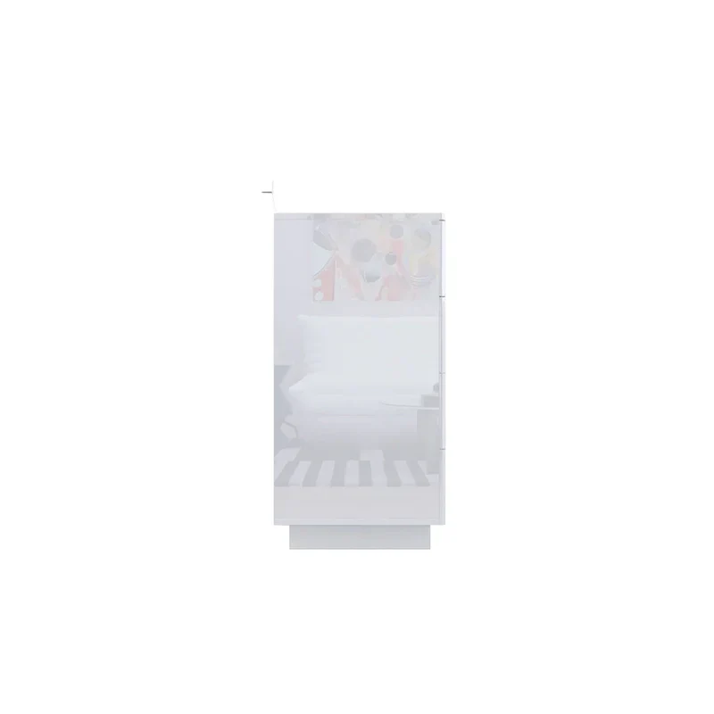 Light Dual Chest 8-Drawer Double Dresser with High Gloss Finish