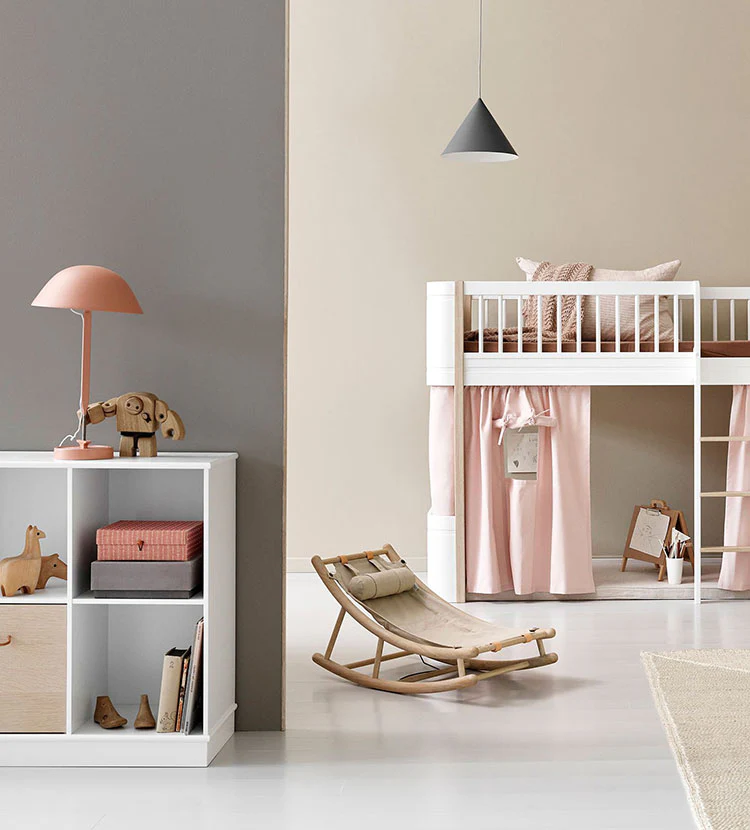 2025 Hamaca para bebé y niño pequeño 'Wood' roble / rosa