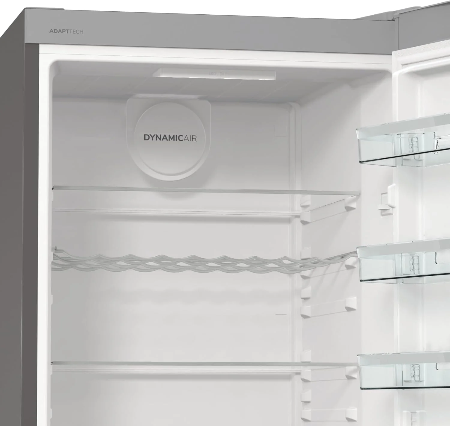 Gorenje R 619 DAXL6 Koelkast/AdaptTech/FreshZone/Snelkoelfunctie/Ventilatiekoelsysteem/LED Display/398l/185cm/EEK D/Roestvrij staal