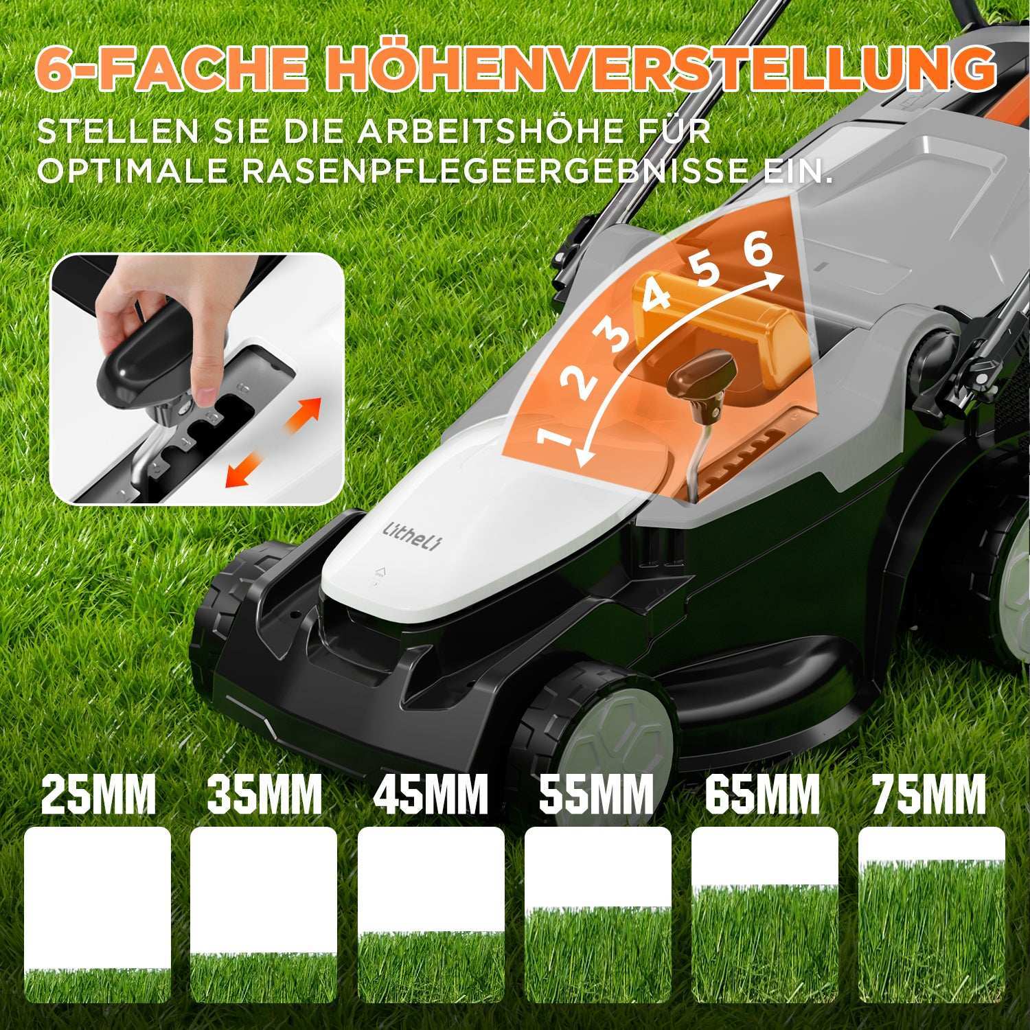 2025 Cortacésped inalámbrico Handy+ U20 2 × 20V 37 cm | Incluye baterías SE 2 × 4,0 Ah | Para céspedes de hasta 300 m²
