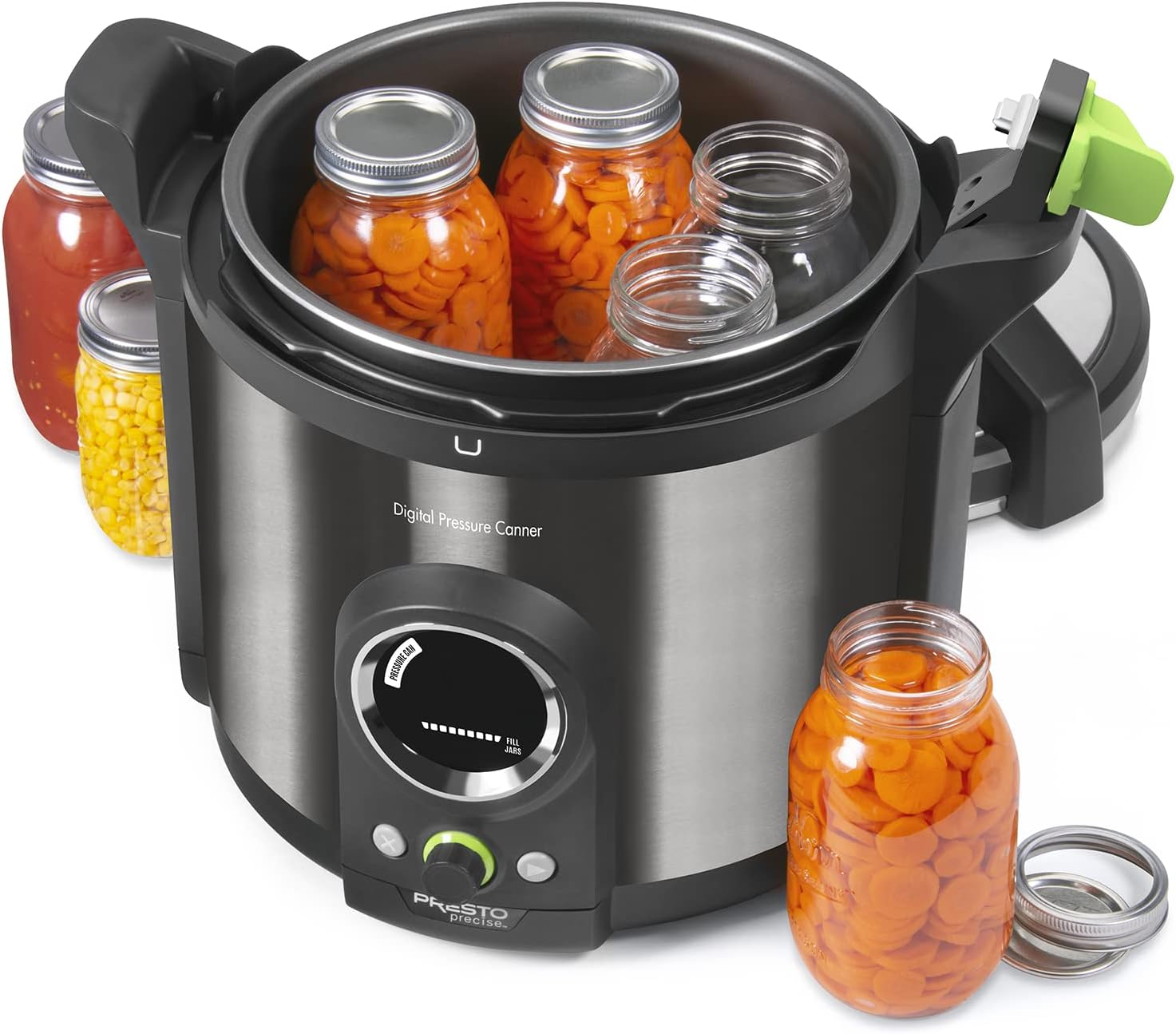 Presto 12-Quart Programmable Electric Pressure Canner, Stainless Steel, Black Finish