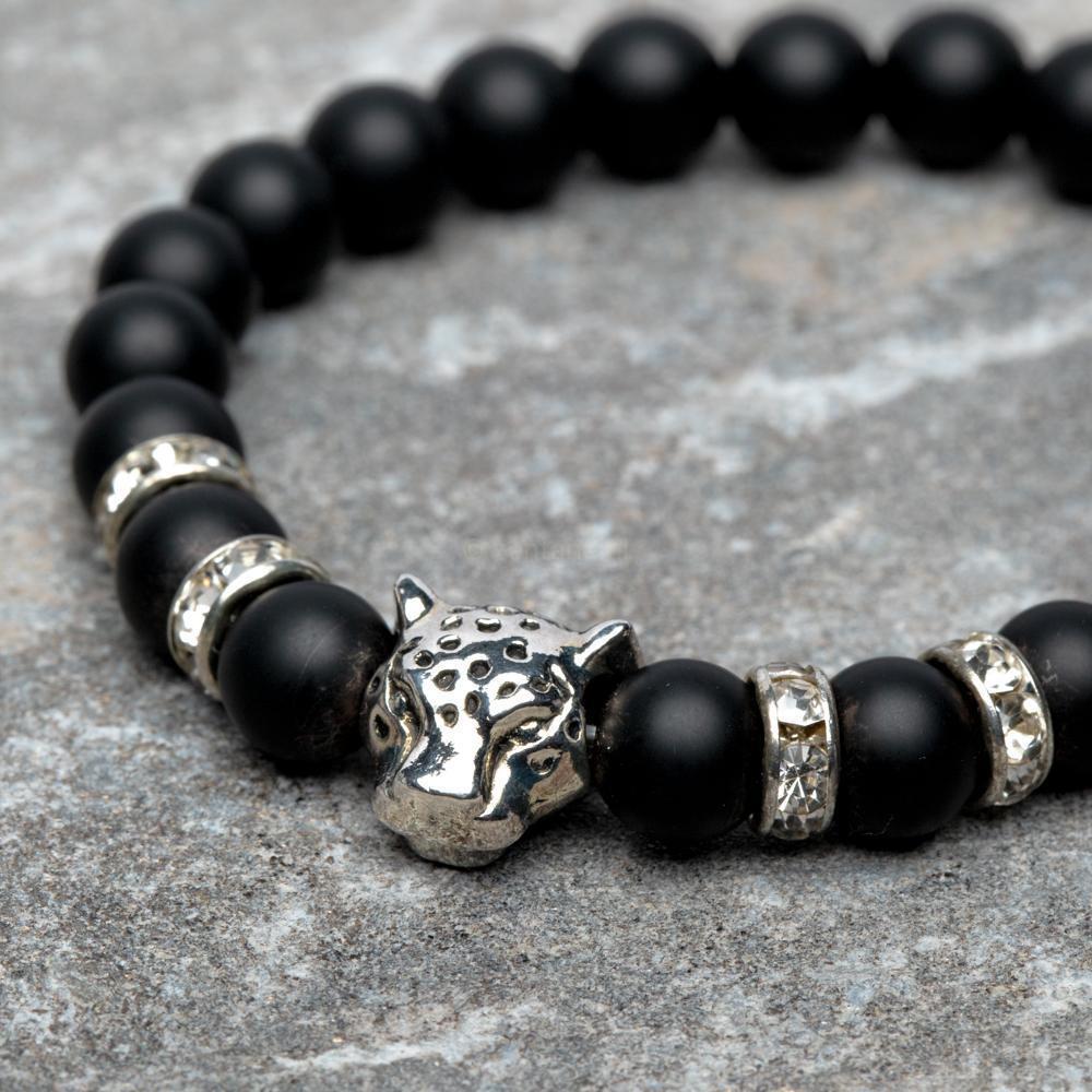 Balans Armband - Onyx - Luipaard Zilverkleurig - Focus