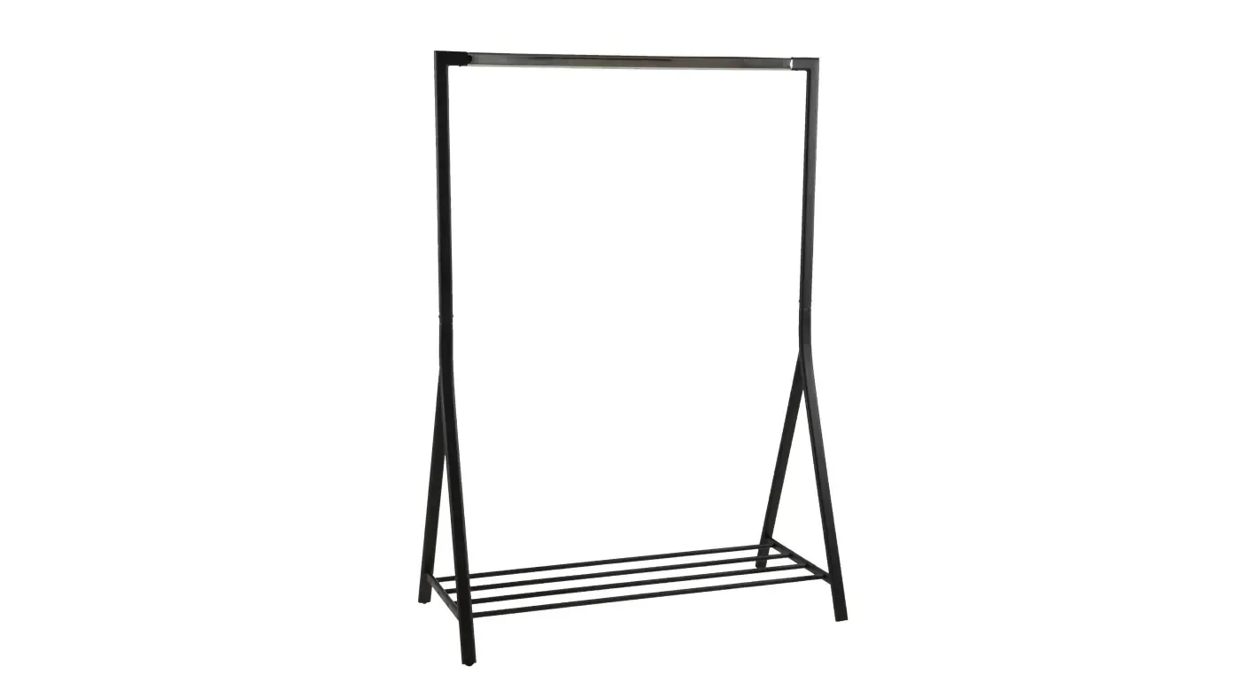 Actona Garderobenständer schwarz/chrom ca. 117x59x165 cm