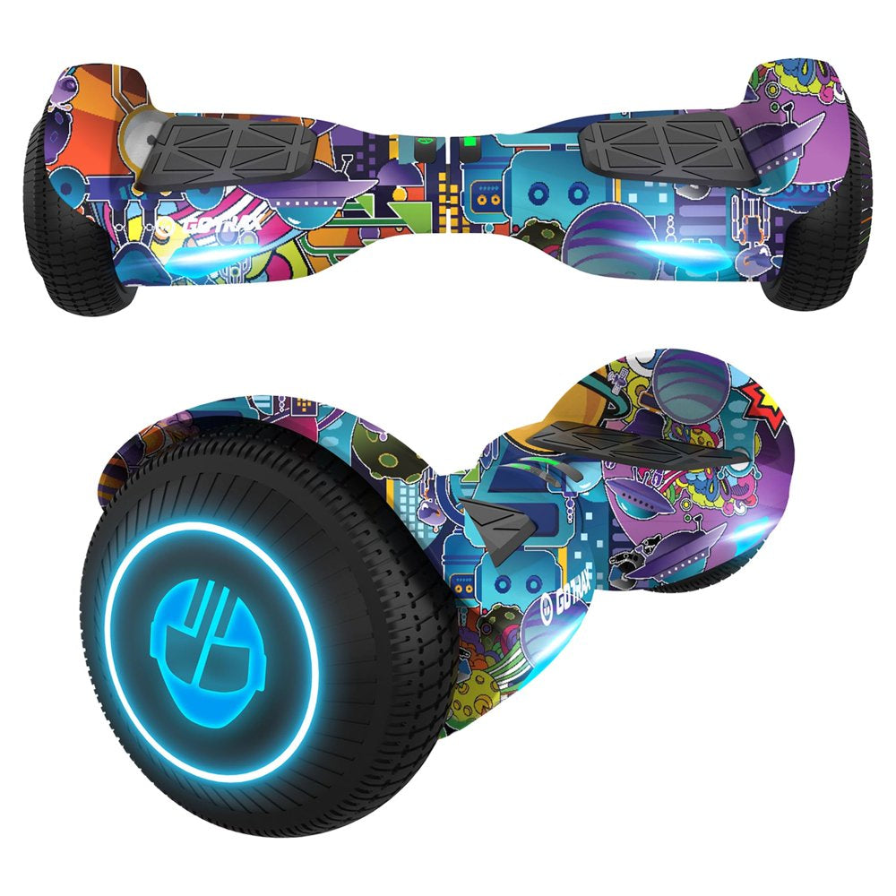 Gotrax EDGE Hoverboard, 6.5′�?LED Tires, 6.2mph, Dual 200W Motors, Self-Balancing Scooter for Kids & Adults