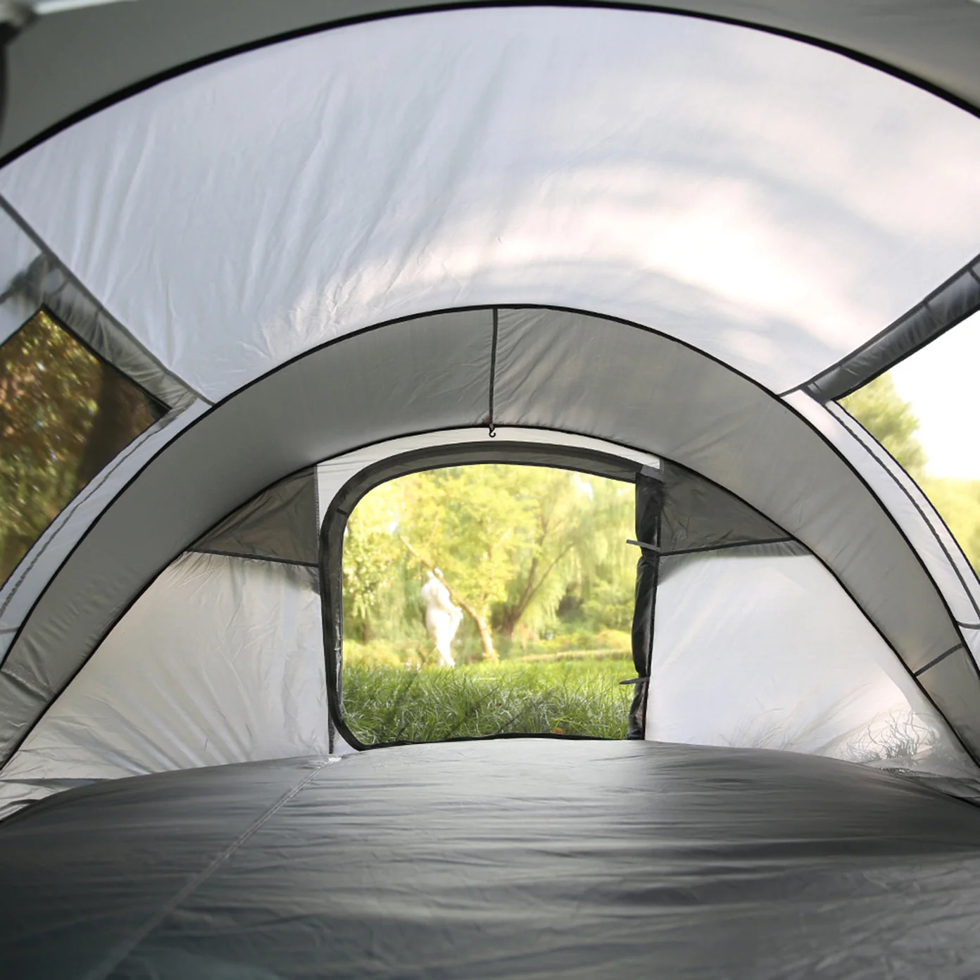 , 4-6 Persons White + Gray Pop-Up Boat Tent, , ,