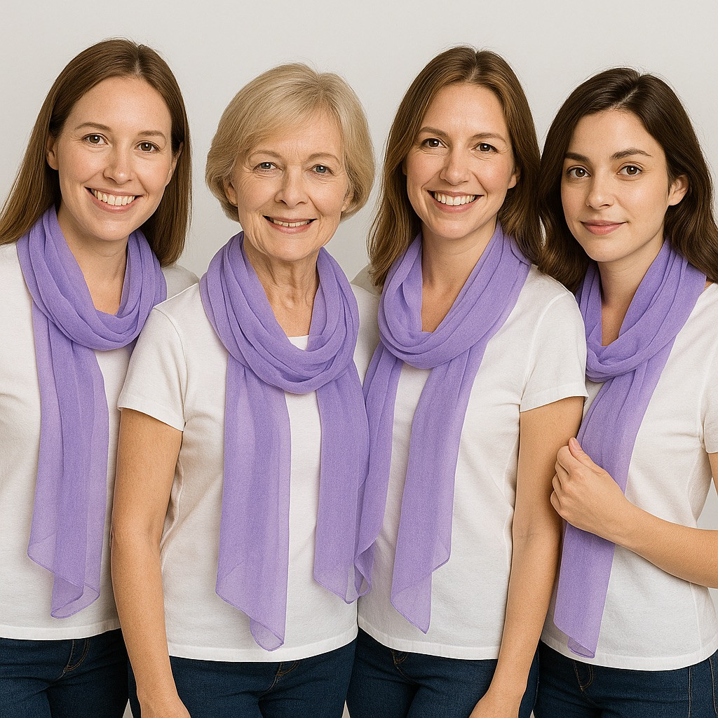 Lavender Long Sheer Chiffon Scarf   21