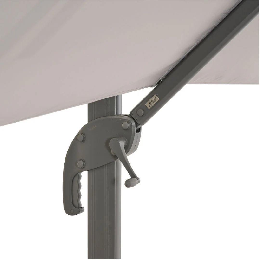 Minerva 3x3m - Ombrellone quadrato da giardino colore grigio