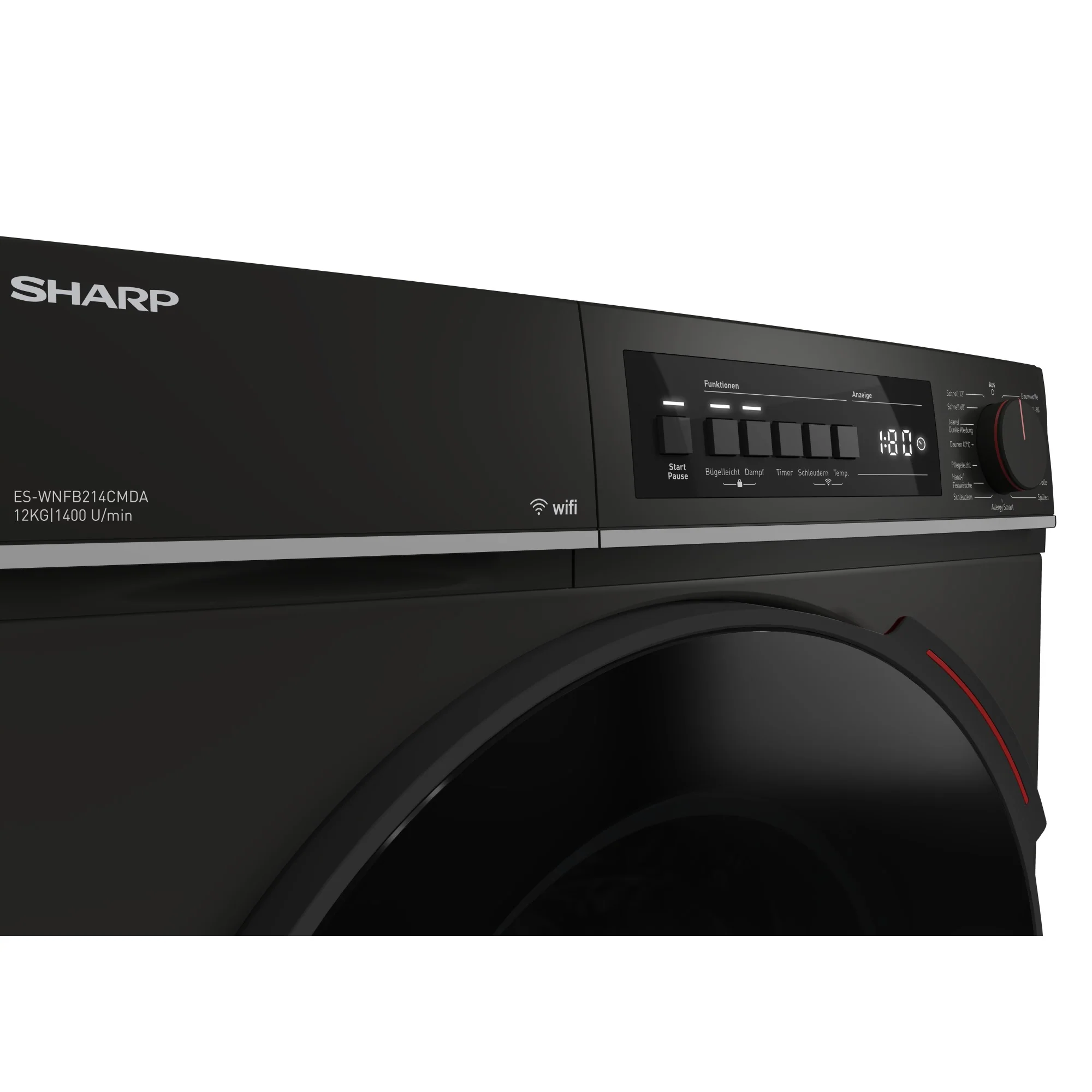 Sharp Waschmaschine 12kg ES-WNFB214CMDA-CH, A-Klasse, WiFi