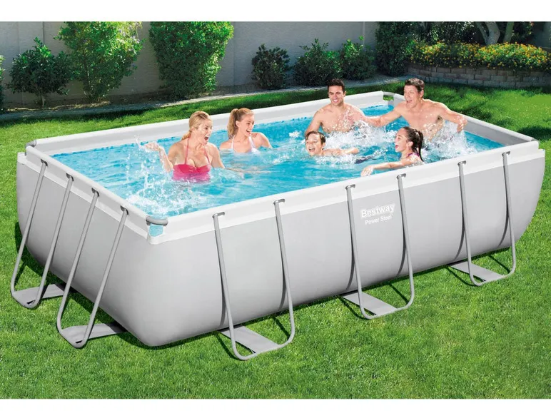 Power Steel™ Frame Pool Komplett-Set, eckig