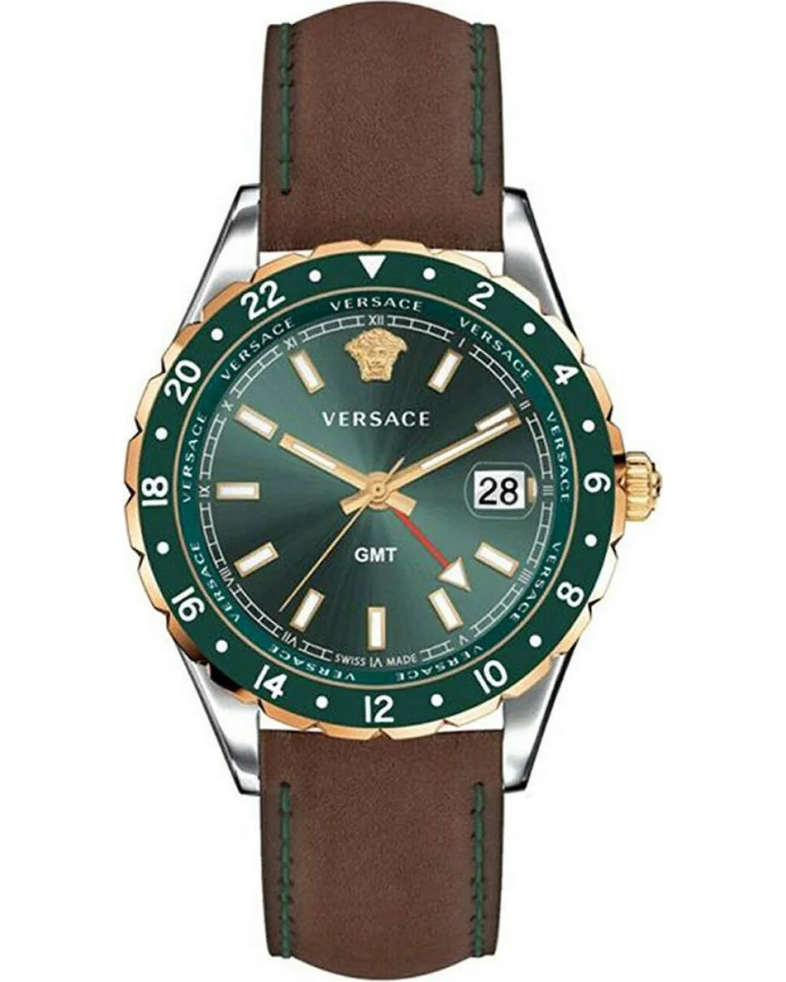 Versace Hellenyium Leather Strap Men's Watch V11090017