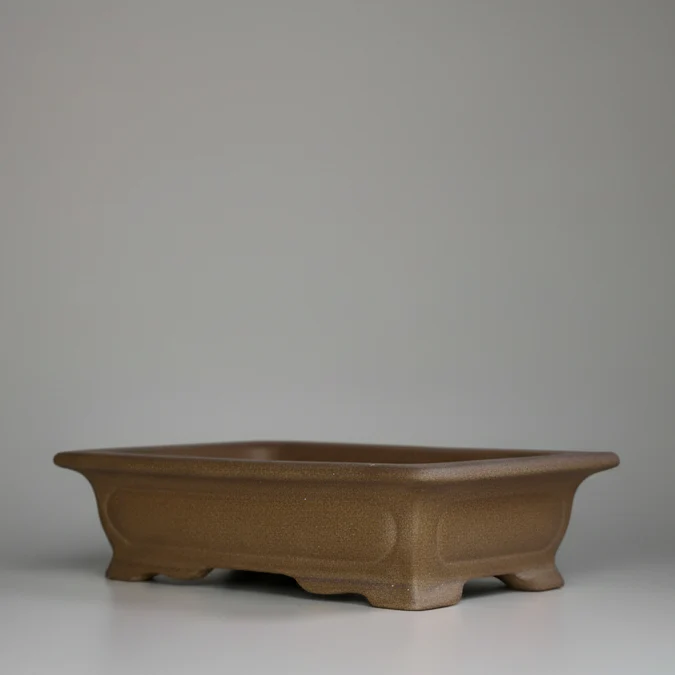 17cm Premium Unglazed Bonsai Pot | Rectangle | 17cm x 13cm x 5cm | Brown