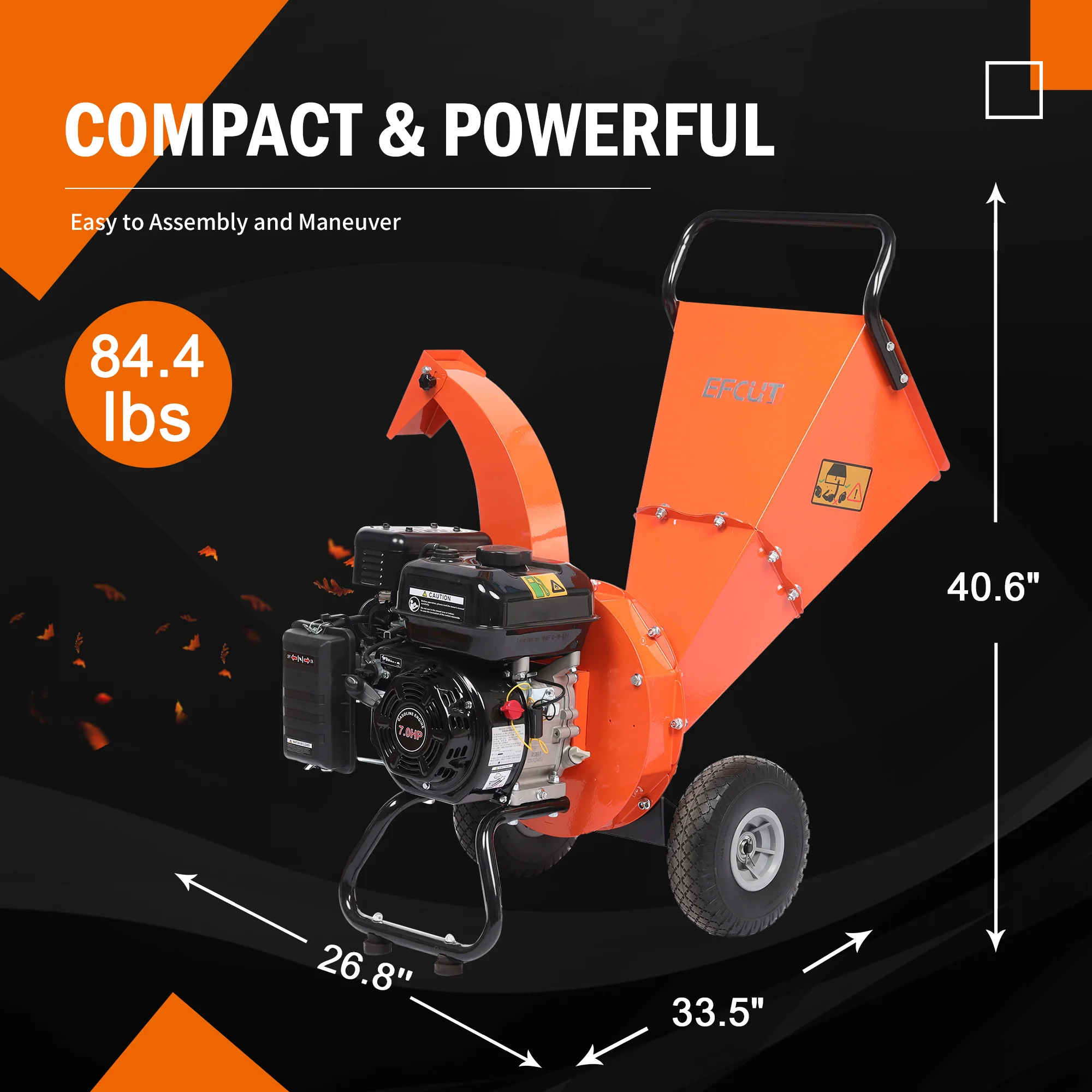 2025 Trituradora de Madera EFCUT C30 LITE – Astilladora a Gasolina 7HP